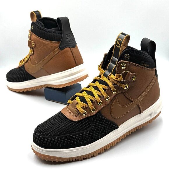 Nike Duckboot Ale Brown Black Gold Tone Duck Boot Boots - Picture 5 of 10